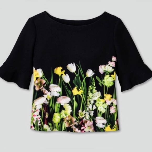 Victoria Beckham for Target Tops - Victoria Beckham Satin Floral Top